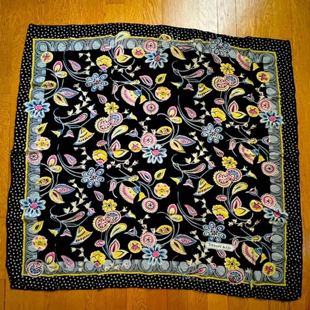 Vintage Tiffany & Co silk scarf